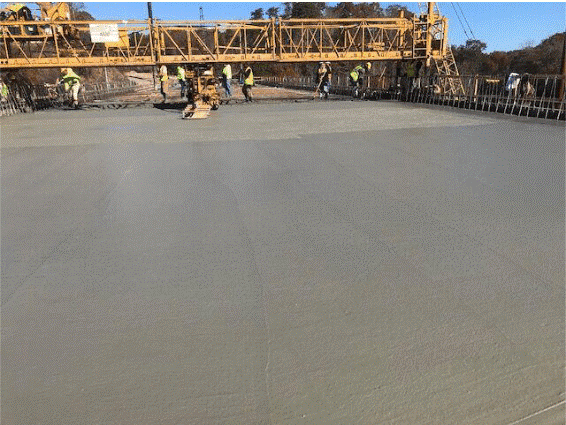 Little River bridge trial - showing freshly installed concrete (Source: Eden Innovations (ASX:EDE) EdenCrete® - Results from 2019 GDOT Bridge Trial ASX Announcement)
